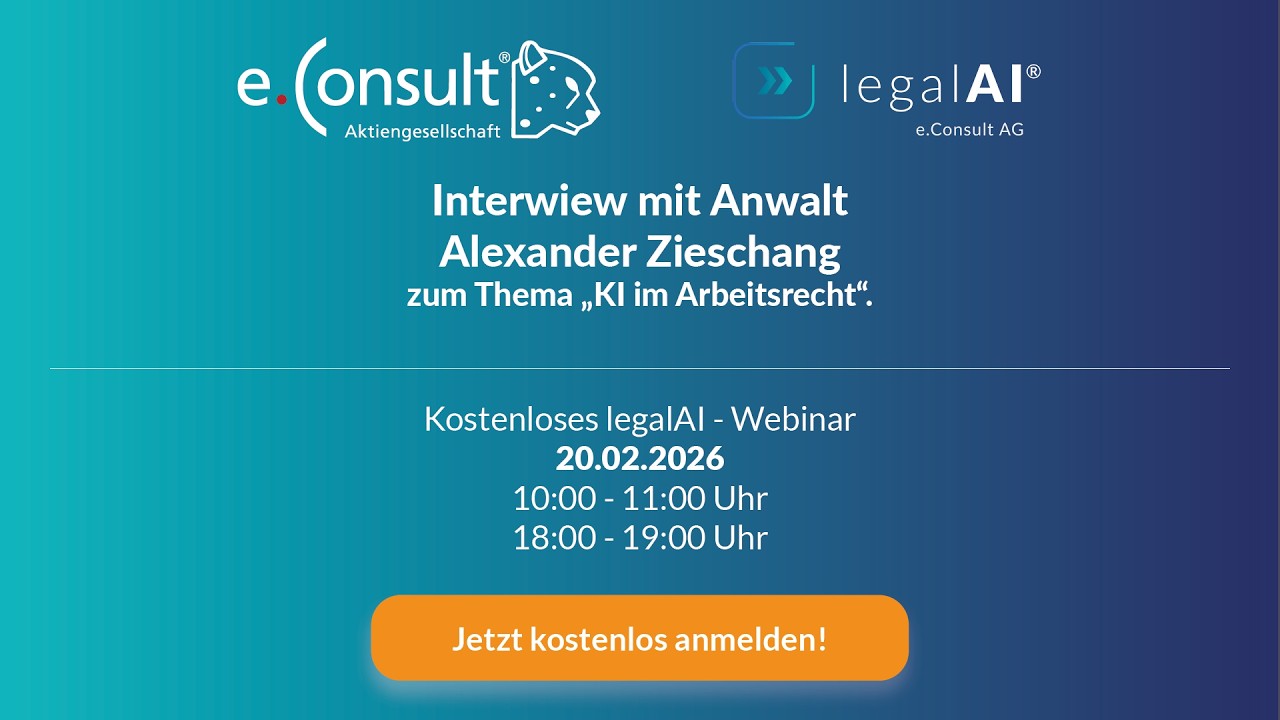 Interview mit Alexander Zieschang zum Thema KI im Arbeitsrecht.