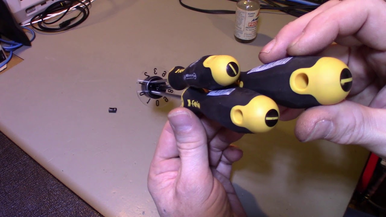 Repairing cracked plastic knobs and reinforcing them.