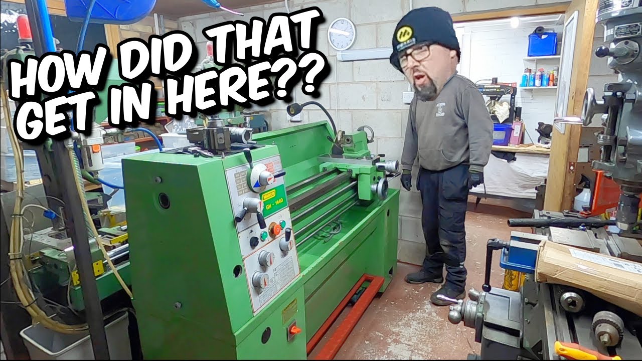 Warco GH1440 Lathe - Part 4 - Moving it into position single handed!