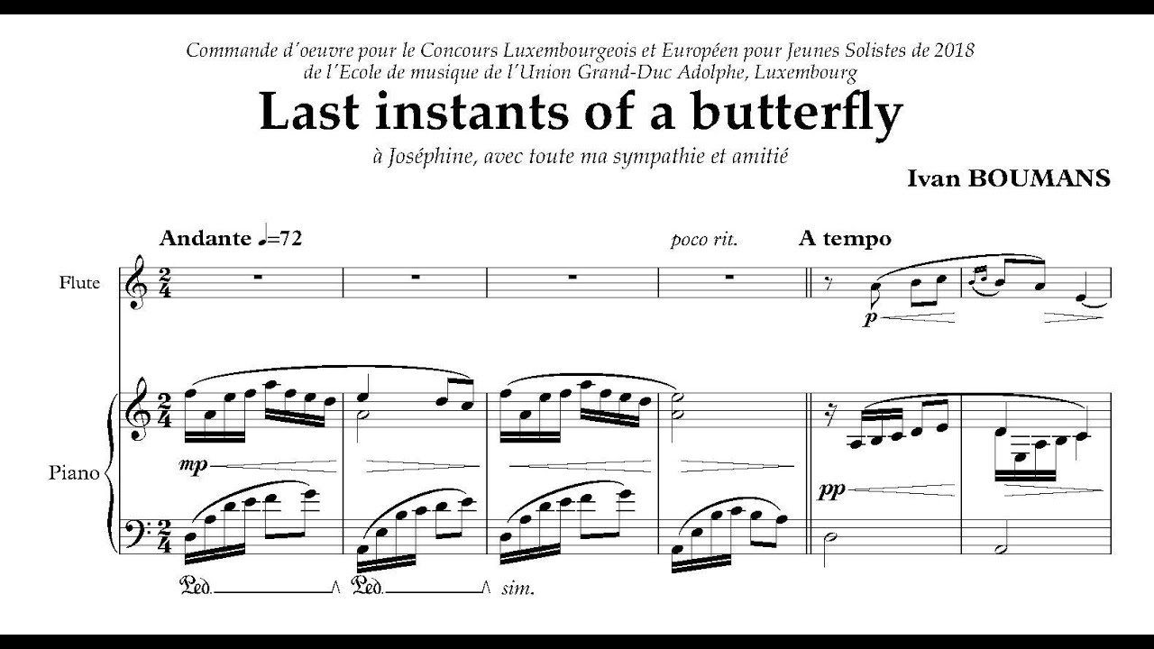 Ivan Boumans - Last instants of a Butterfly (for Flute & Piano)