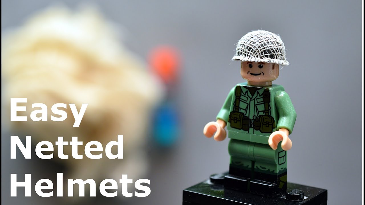 How to make custom netted helmets for your WWII or Vietnam War era LEGO minifigures