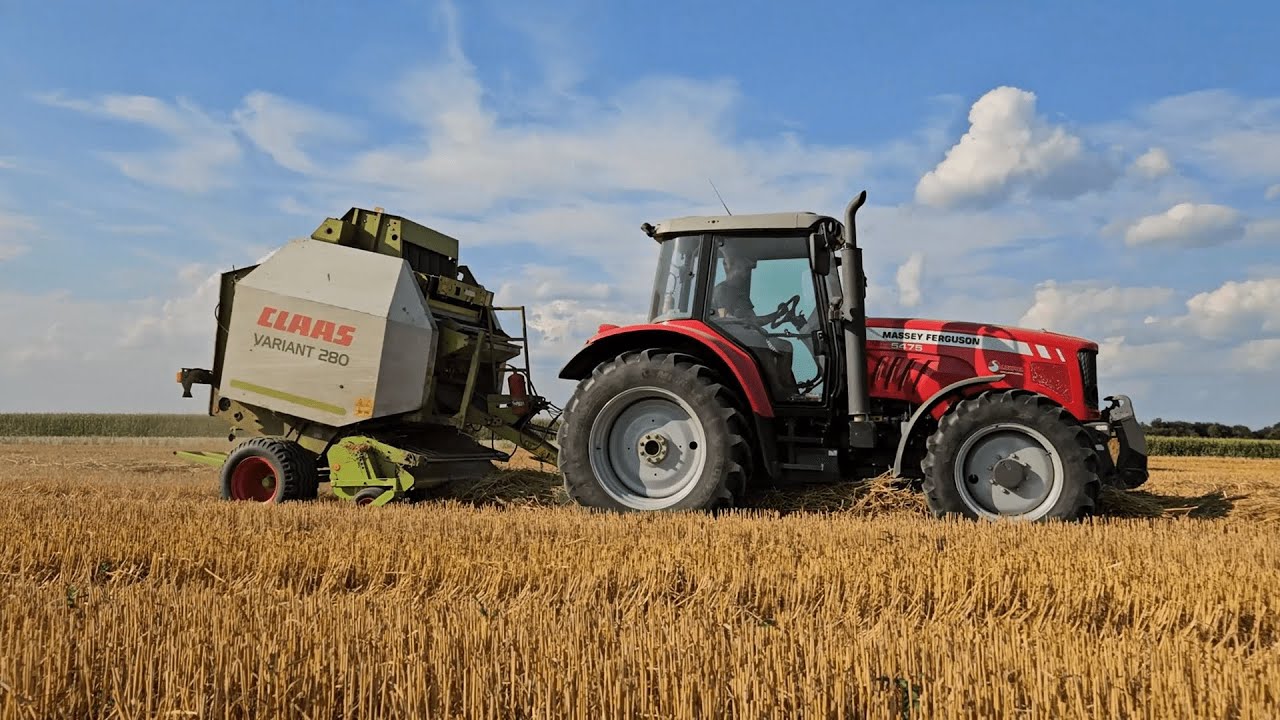 Prasowanie słomy 2024! 🔥 MF 5475 & Claas Variant 280 🔥