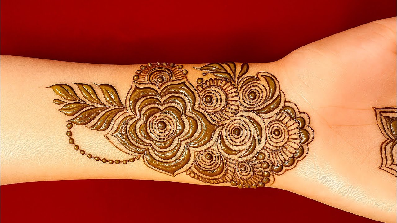 Beautiful mehndi design front side mehandi flower 🌹 mehandi latest new 2025 design ❤️✨