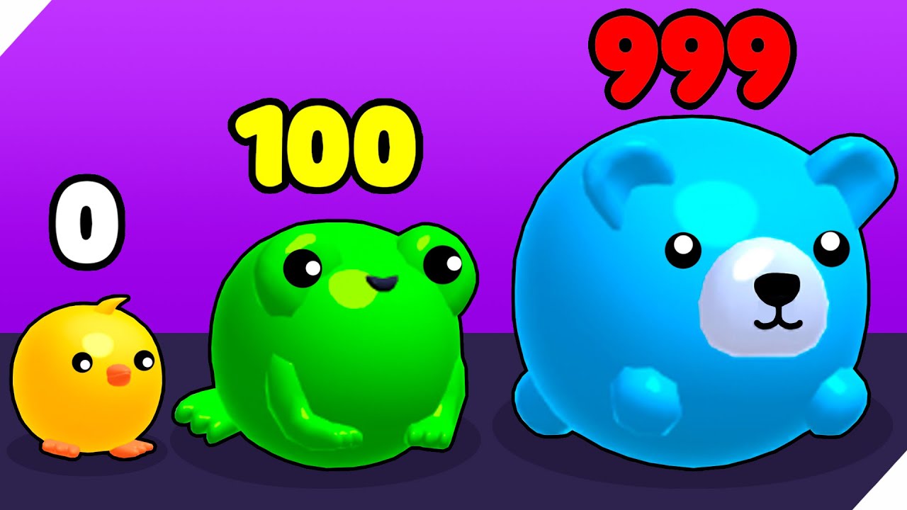 🌞ЭВОЛЮЦИЯ ЗАБАВНЫХ ЖЕЛЕ ЖИВОТНЫХ! Jelly Merge 3D