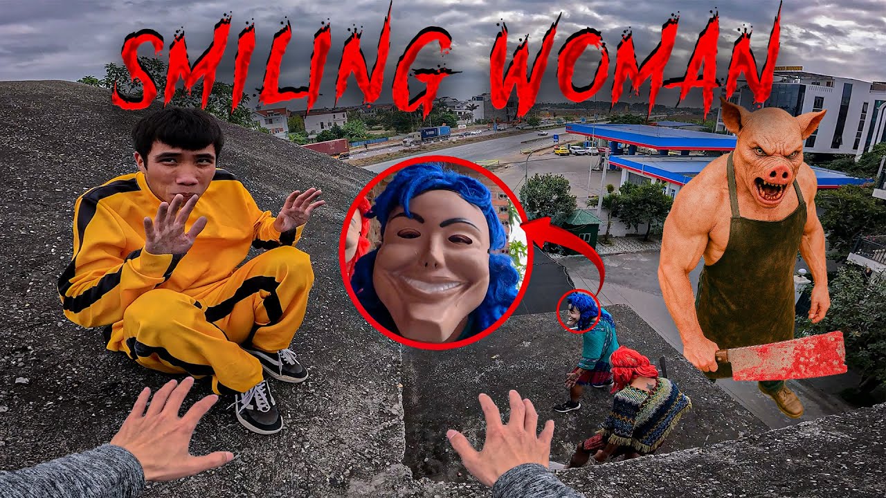 SMILING WOMAN REAL LIFE ESCAPE 73.0 | Horror Parkour Pov Short | Bubbles 3Run