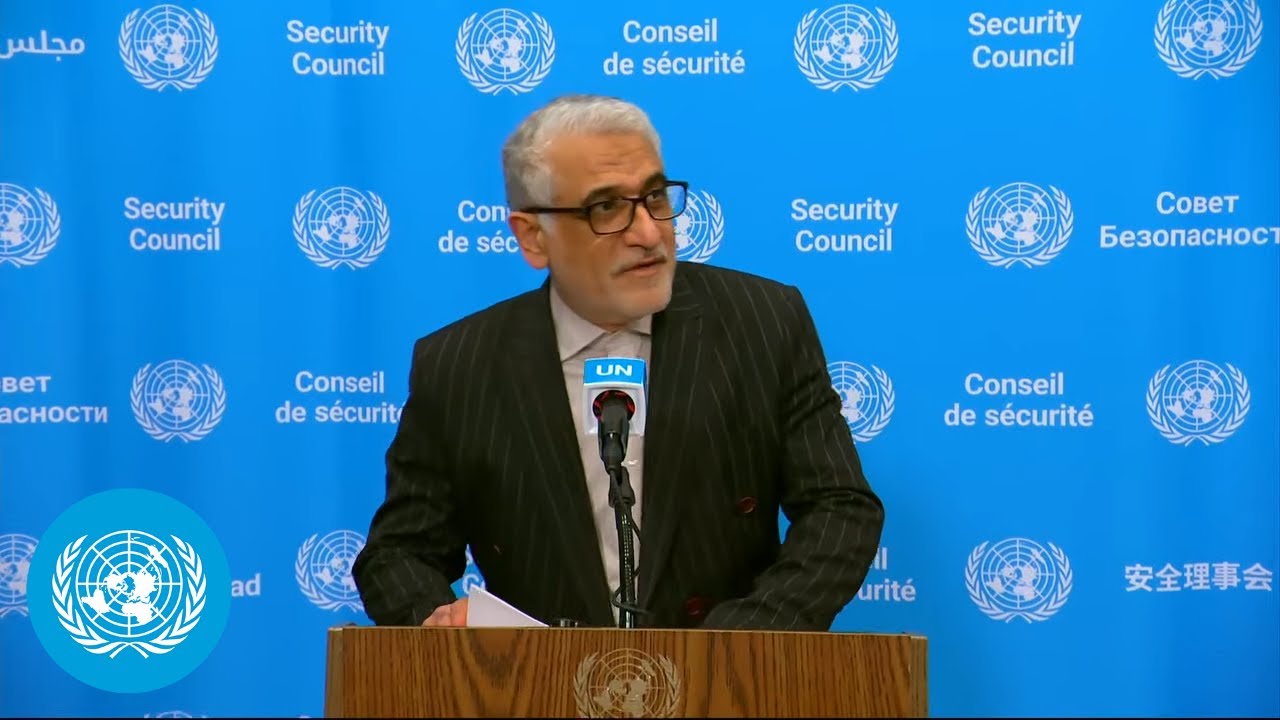 Iran on the Strait of Hormuz Draft Resolution - Security Council Media Stakeout | United Nations