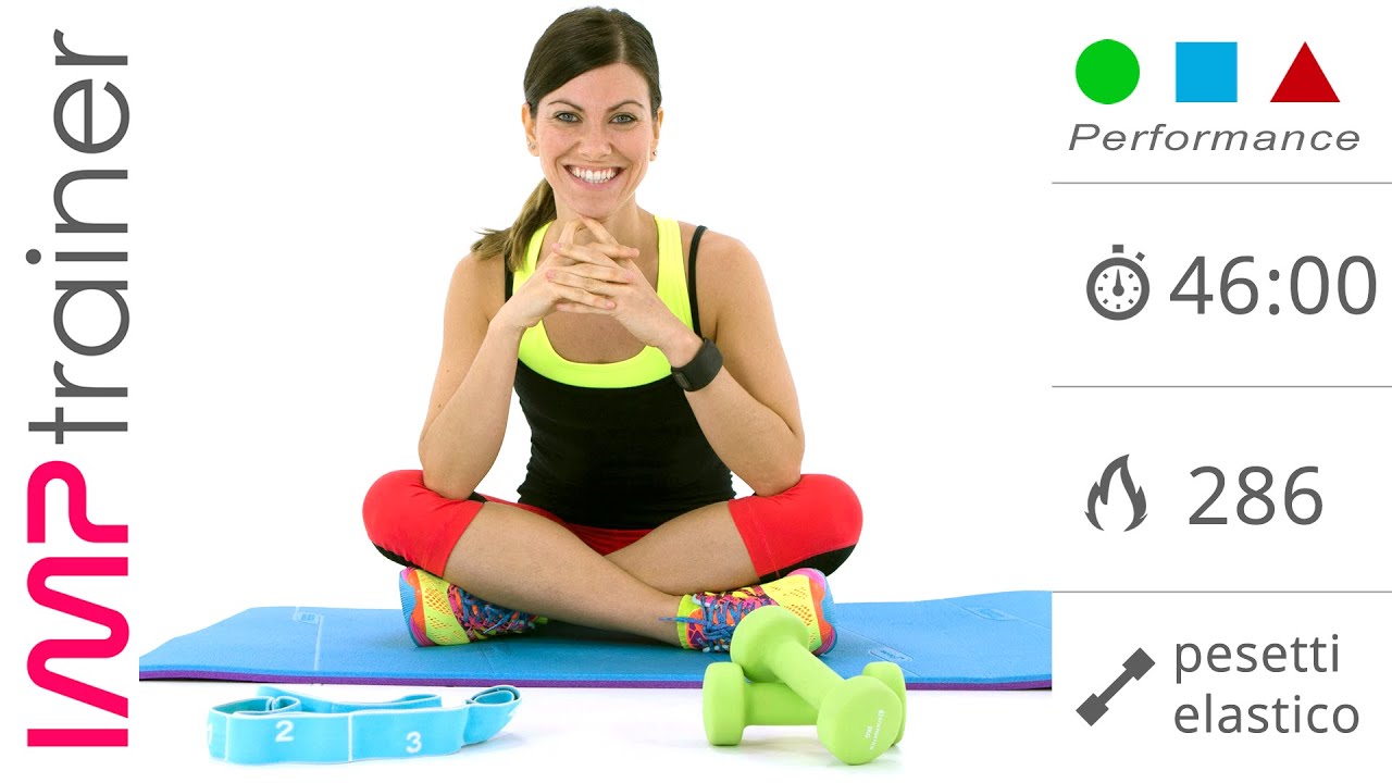 Allenamento Total Body con Pesi ed Elastico (gambe, glutei e braccia)