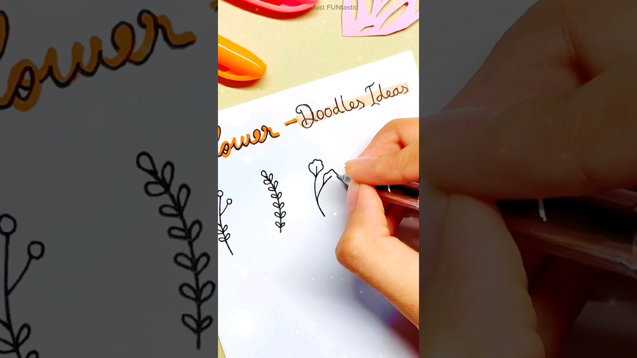 ✨Journal doodle flower ideas Pt 1  🌺Flower doodles for beginners || Doodles for when you are bored💗