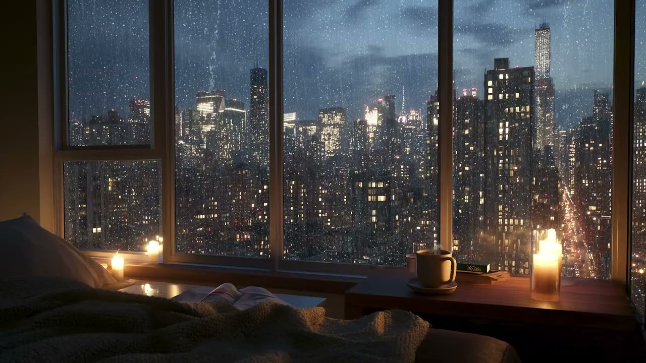 The Sound of Rain for Deep Sleep | Cozy Bedroom Ambience with Gentle Rain by The City View