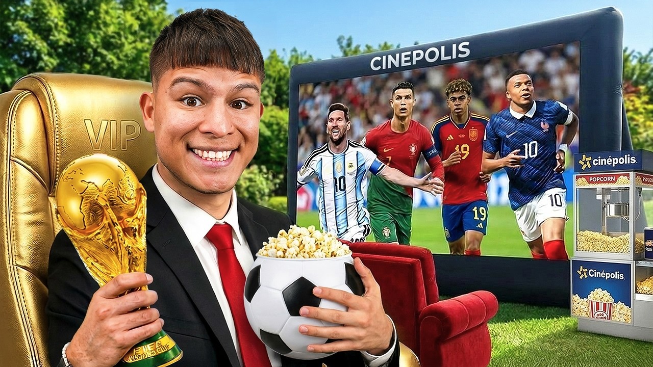 Constru&iacute; un Cine en Casa Para ver el Mundial de Messi y Cristiano Ronaldo..