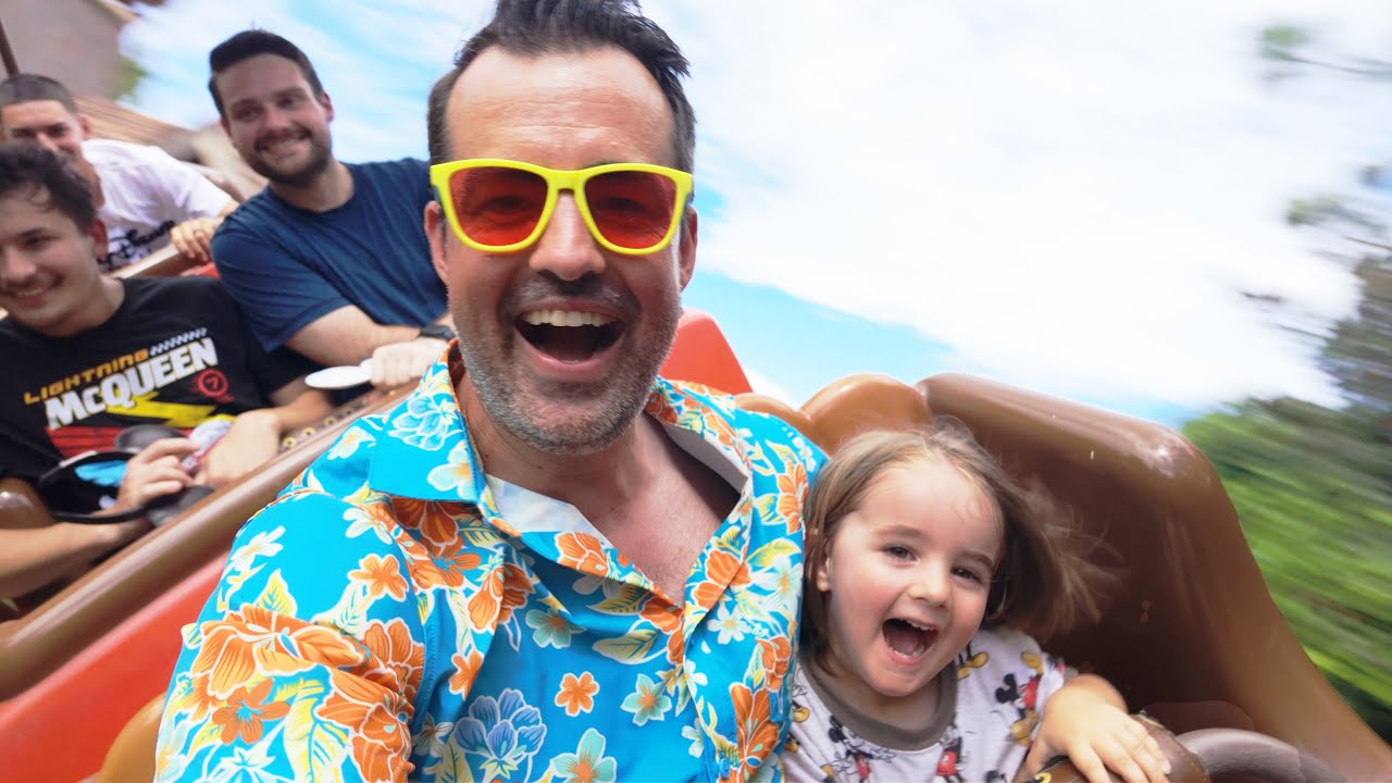 His First Roller Coaster! Goofy's Barnstormer at Magic Kingdom!