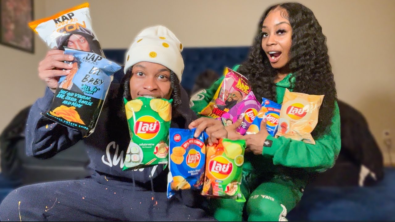 Trying Weird Flavored Exotic Chips With My Bae😍