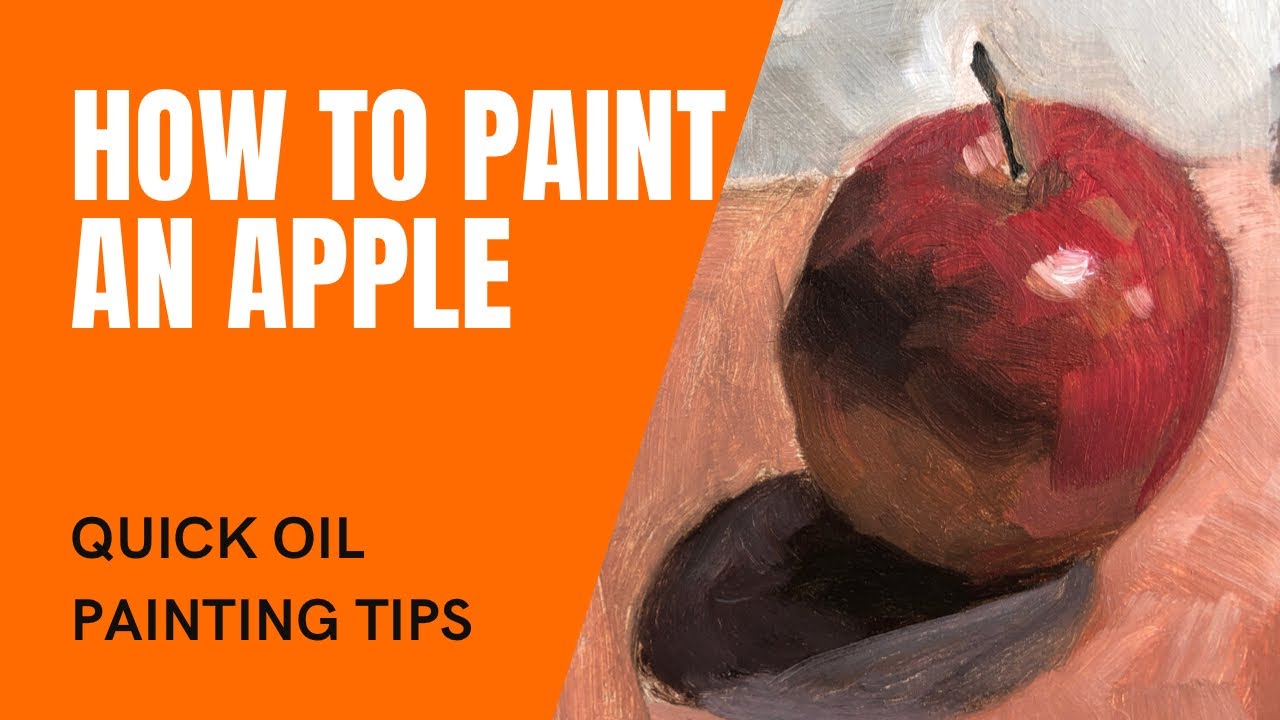 How to paint an APPLE step by step with oil paints (oil painting tutorial for beginners) #shorts
