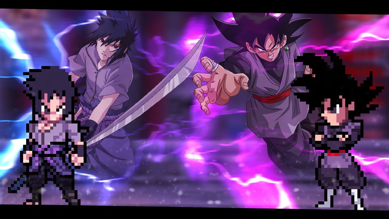 Goku Black VS Sasuke(sprite animation teste)