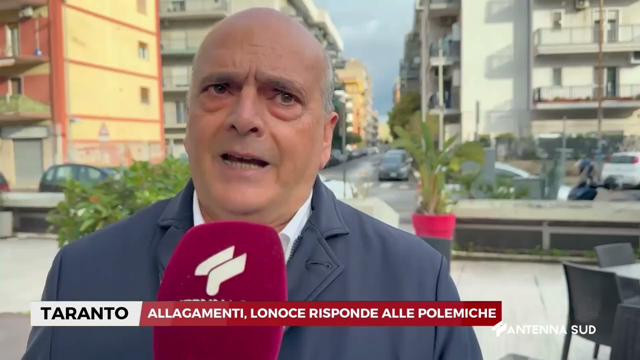 17 FEBBRAIO 2026   TARANTO   ALLAGAMENTI, LONOCE RISPONDE ALLE POLEMICHE