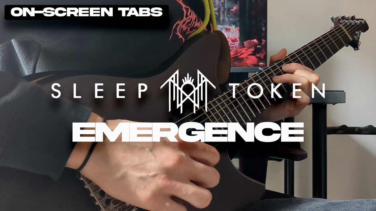 Sleep Token - Emergence ( Guitar Cover w/TABS On Screen ) (UPDATED)