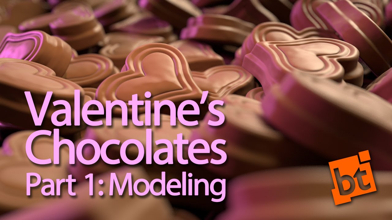 How to create 3D Chocolates! Valentines Day Tutorial - Part 1