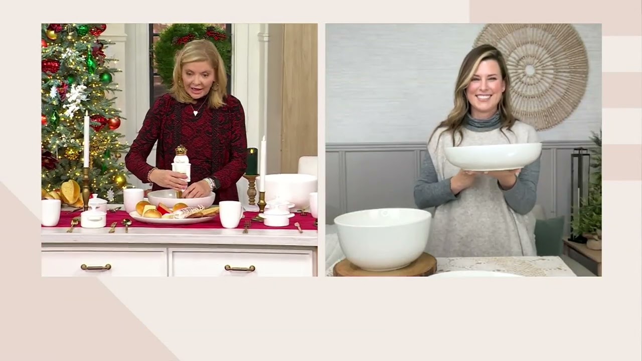 Home Reflections 2-Piece Porcelain Serving Bowls on QVC