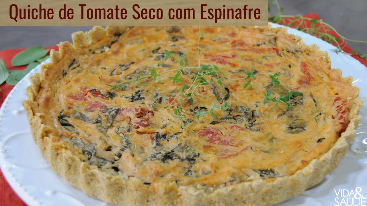 Receita: Quiche de tomate seco com espinafre - Apneia do sono - Parte 4 (30/04/20)