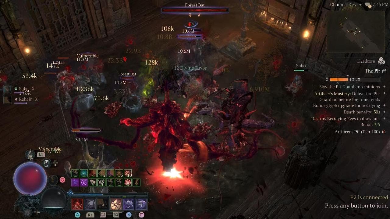 Diablo 4 - S11 - Seasonal HC  Pit T100 clear - Bloodwave Necro 2026-JAN-05