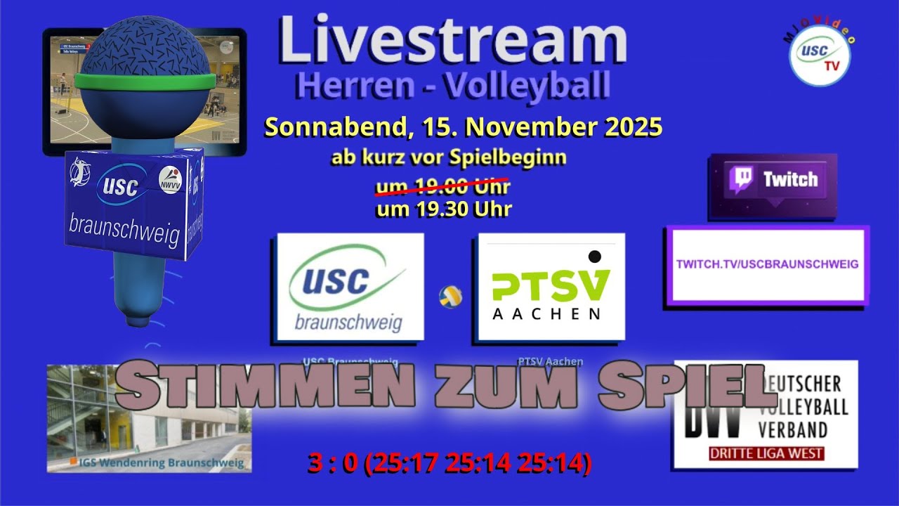 USC Braunschweig vs. PTSV Aachen am 15.11.2025 – Stimmen zum Spiel