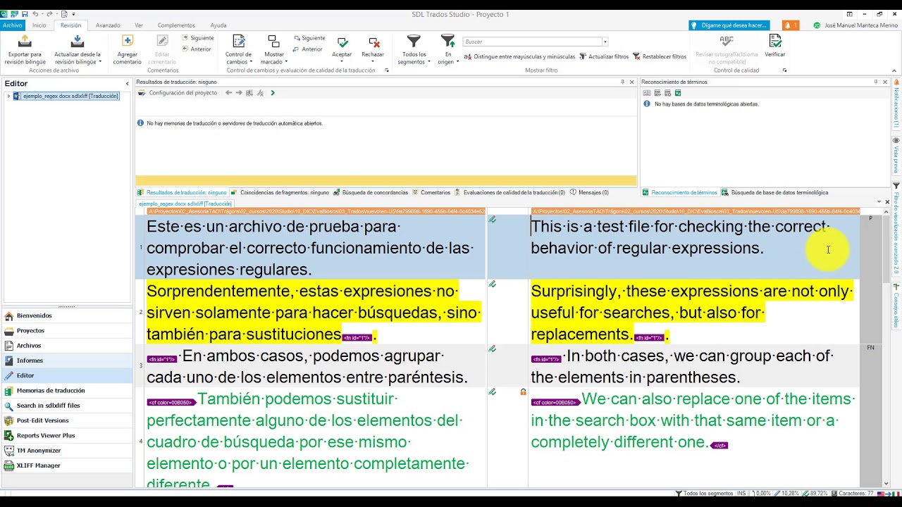 Filtros de segmentos avanzados de Trados Studio