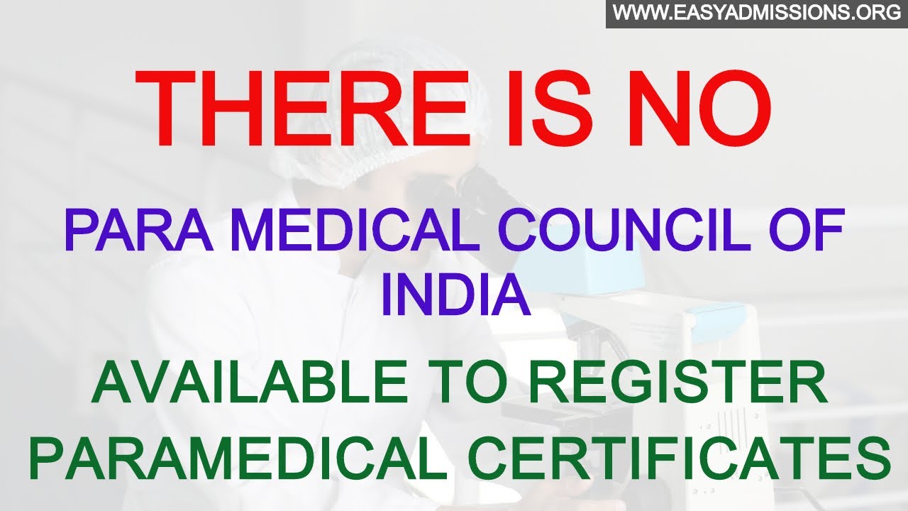 Paramedical Council | Paramedical Council of India |Paramedical Council Registration | Not Available