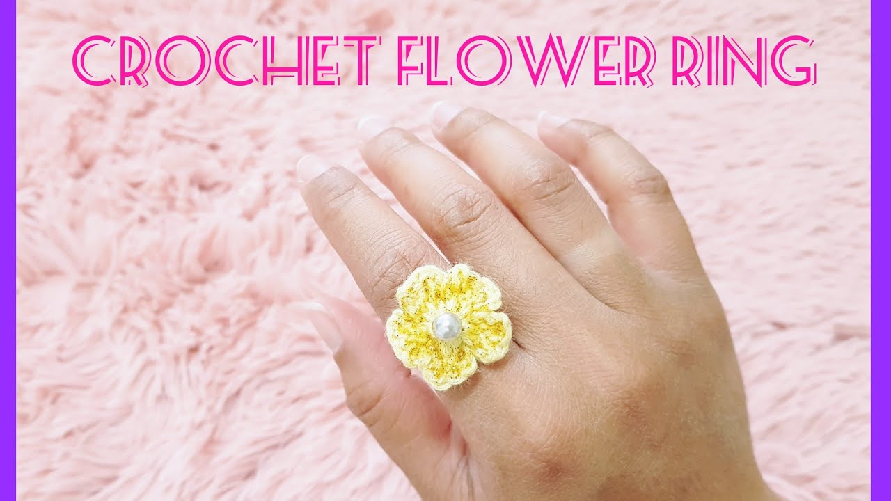 CROCHET FLOWER RING