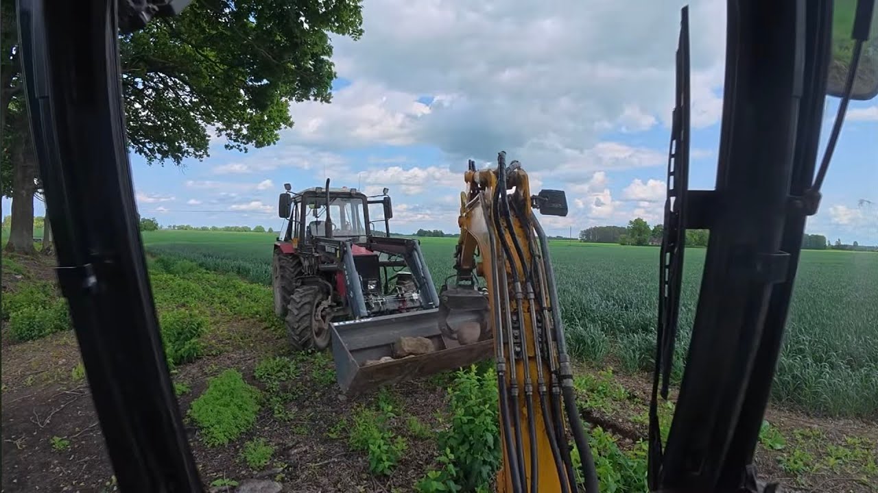Darbs ar laukakmeņiem / Работа с камнями валунами / Work with field stones.