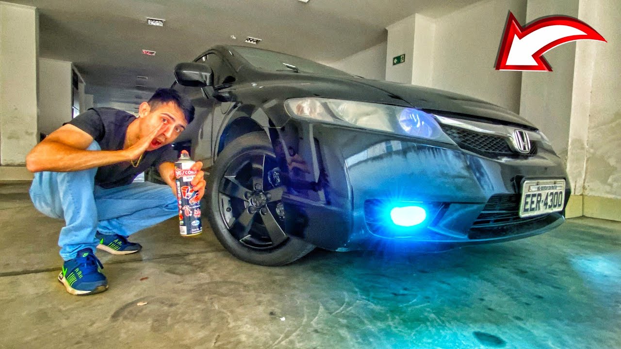 PINTEI AS RODAS DO CIVIC COM SPRAY