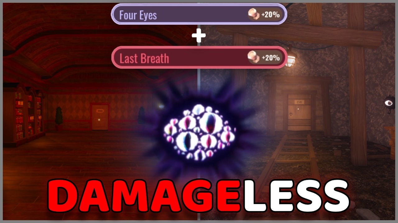 Can I beat Doors DAMAGELESS with 4 EYES in Every ROOM?