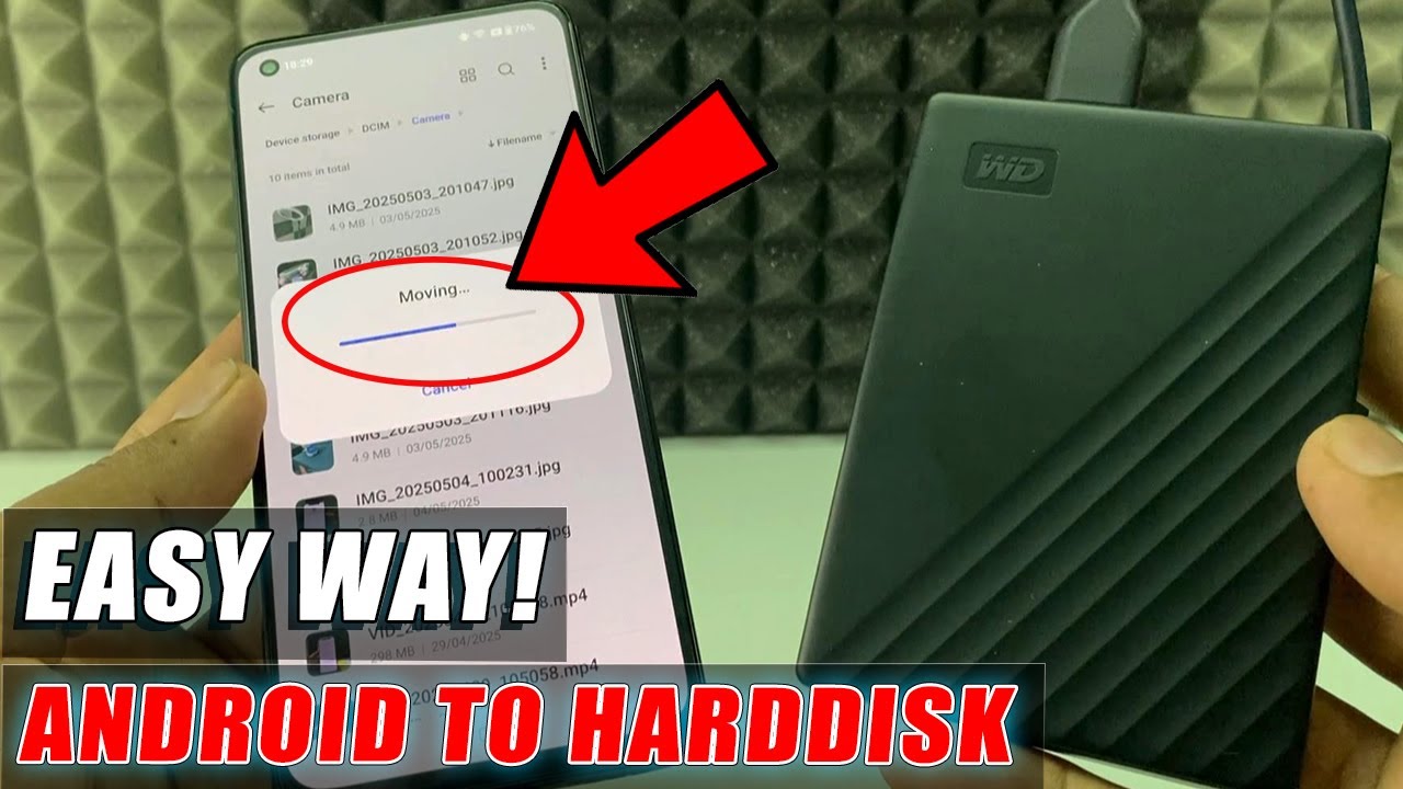 how to transfer photos from mobile to hard disk?