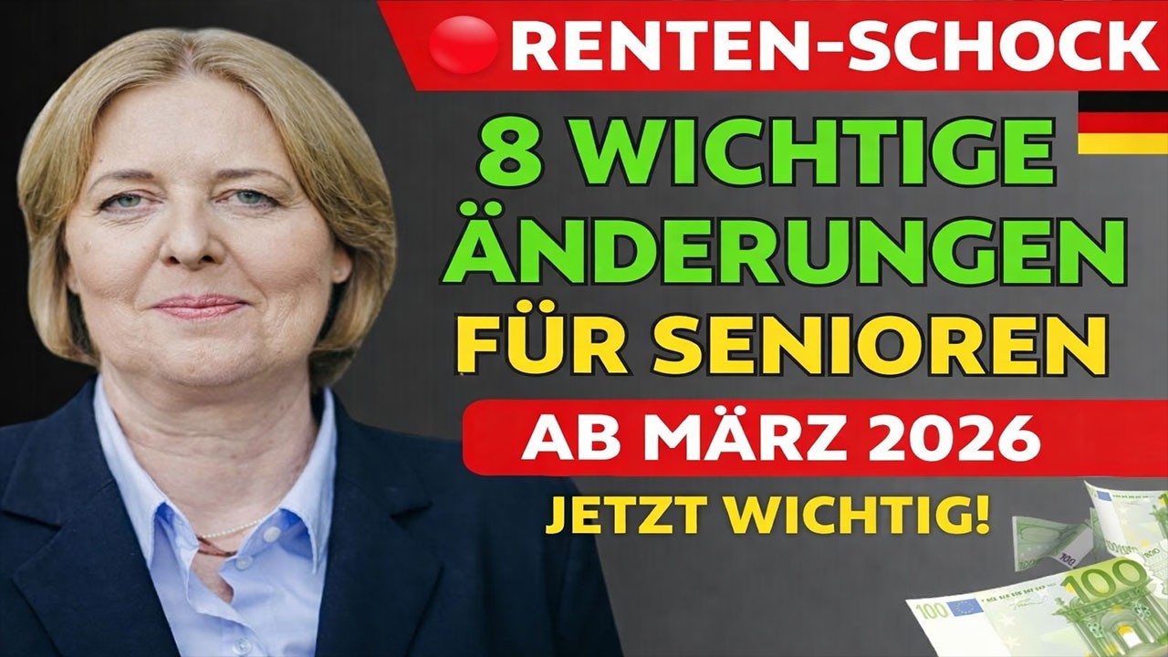 🔴 Renten-Schock im März 2026: 8 wichtige Änderungen für Senioren!
