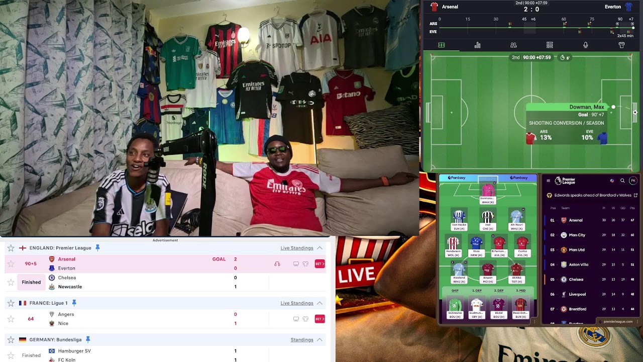 EPL: Arsenal VS Everton | Watchalong Match Reactions | RW30
