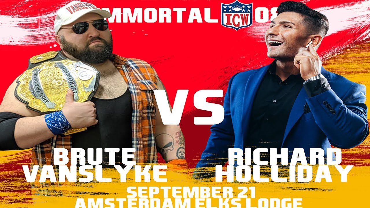 Immortal 08: Brute VanSlyke (c) vs Richard Holliday Special Guest Ref. Paul Roma