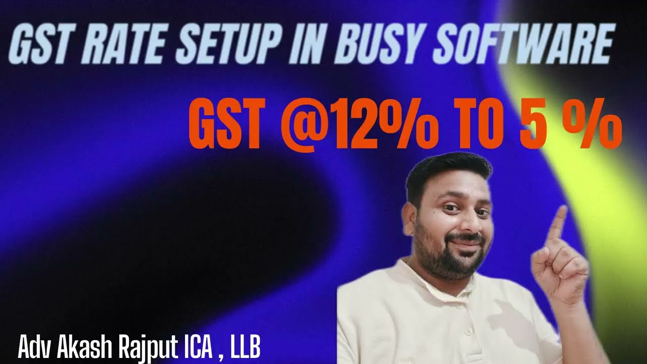 How to change GST Rate in Busy Software 