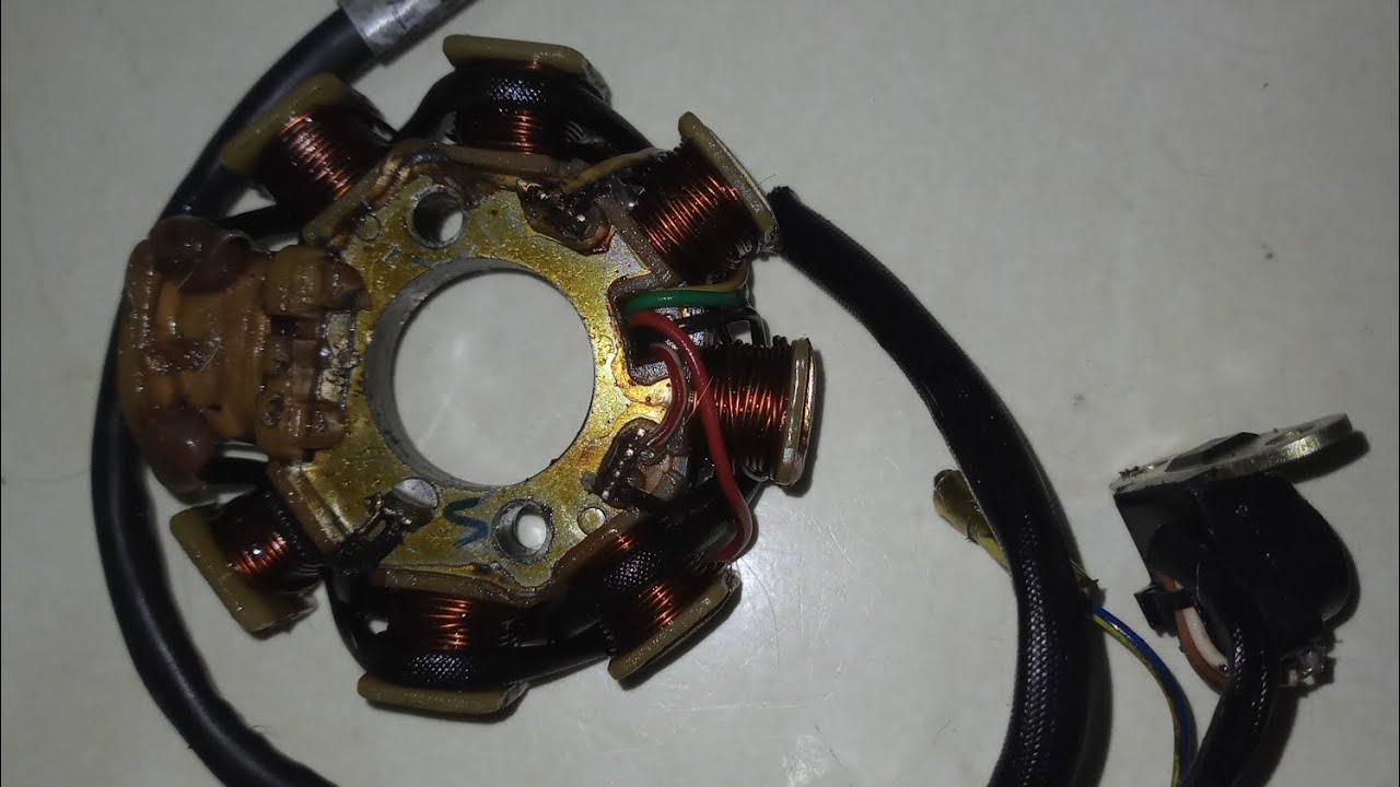 cambio de bobinas stator en tvs 100 sport modelo 2013