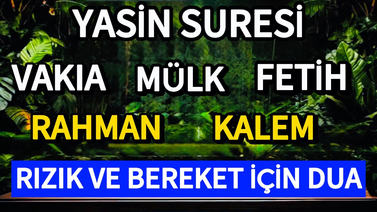 Yasin Suresi - Vakıa Suresi - Mülk Suresi - Fetih Suresi - Rahman Suresi ve Kalem Suresi 🤲🏻