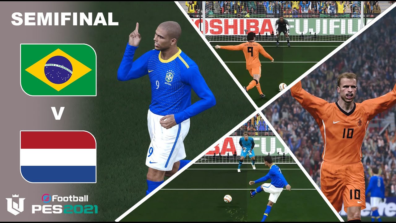 Brasil vs Holanda ● Semifinal Mundial Selecciones clásicas ● Gameplay Pes 2021