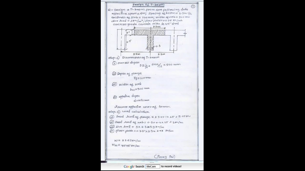 Design of T-beam