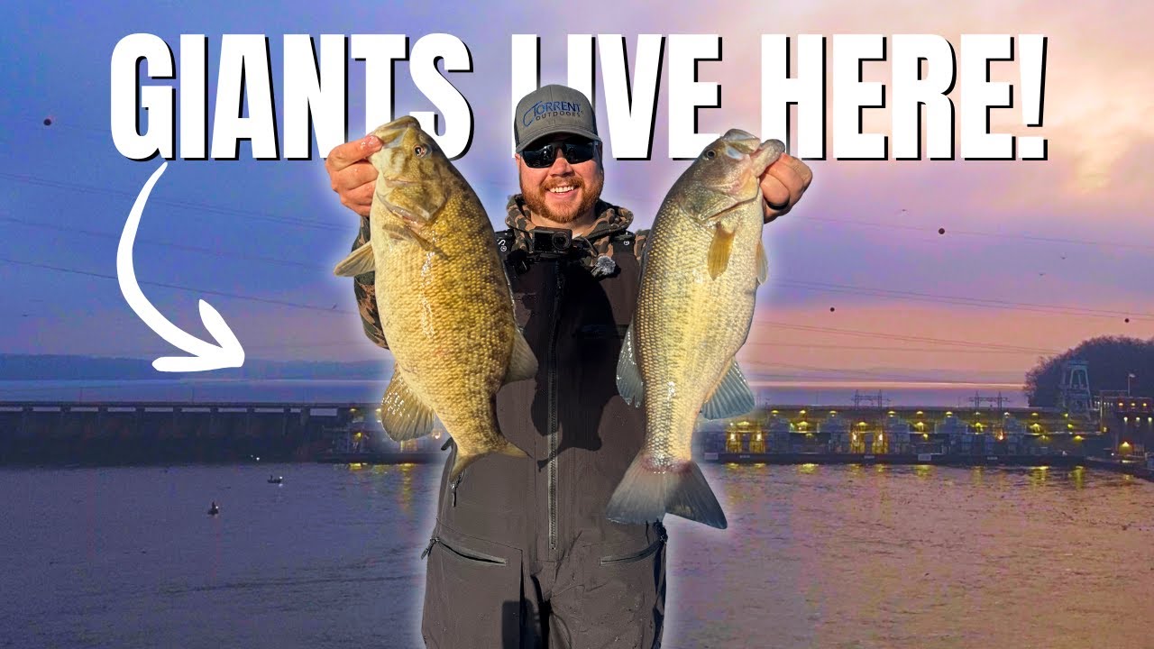 Chasing GIANT Bass In HEAVY Current! [Wilson Lake]
