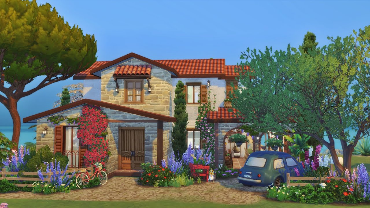 COZY TARTOSA FAMILY HOME🐠The Sims4 Stop Motion Build | NoCC💍 My Wedding Stories