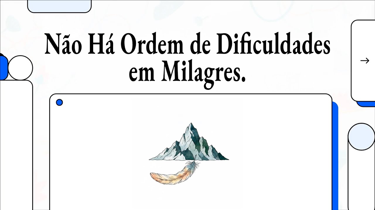 Princípio 01: Não Há Ordem de Dificuldades em Milagres