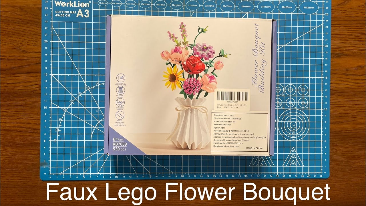 MEM:0024:Faux Lego - Flower Bouquet - Unboxing & Timelapse build