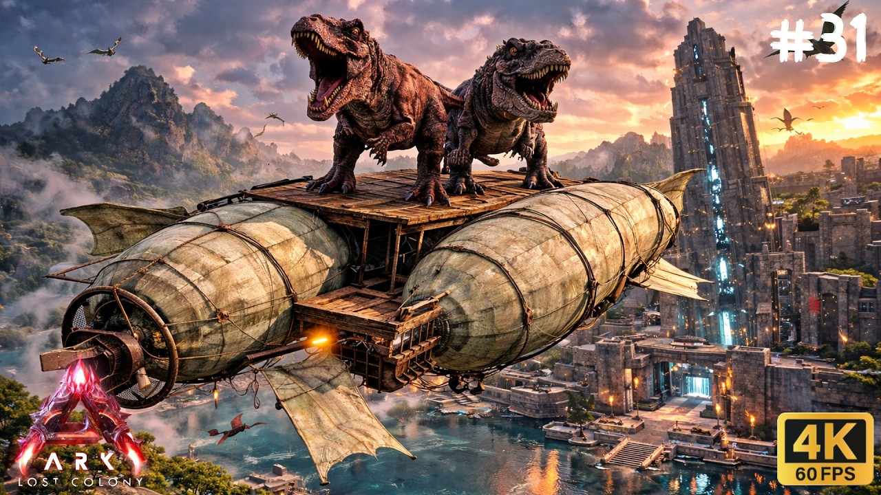 Atacamos la Ciudad con Solo dos Rex ! | ARK Lost Colony | Día 31