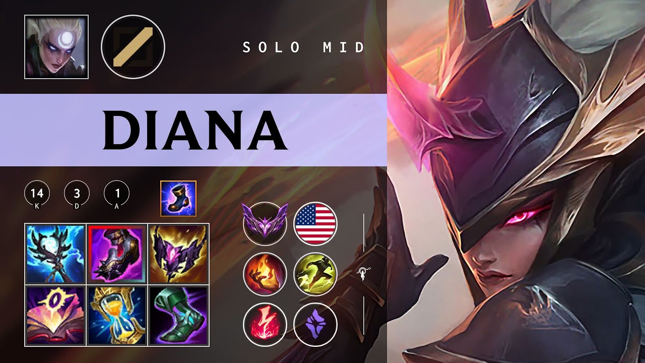 Diana Mid vs Zed - NA Master Patch 26.01