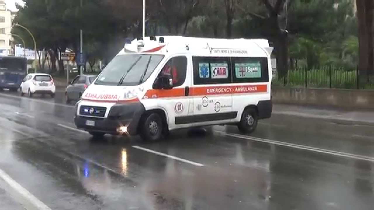 Ambulanza I Sardi Soccorso Cagliari -arrivo sul target -code 3