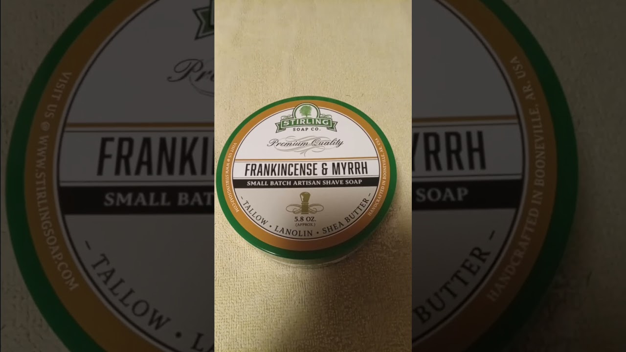 Frankincense and Myrrh Shave soap by Stirling Soap Company