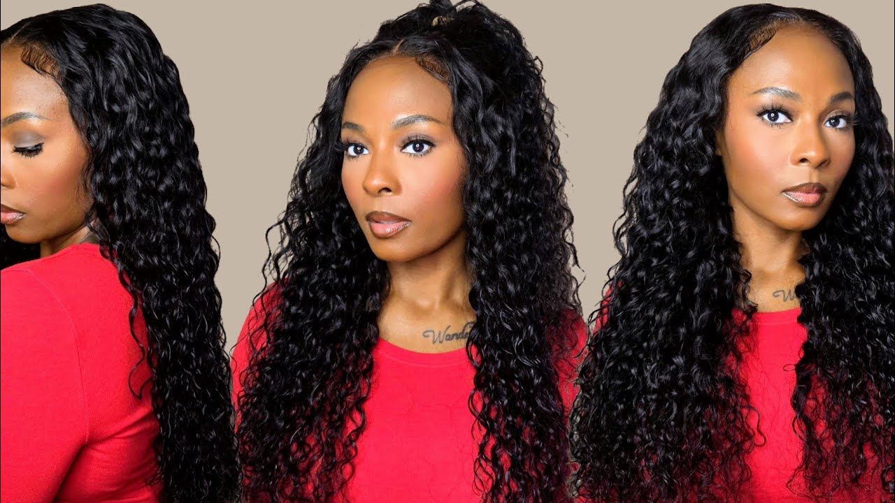 Bye Bye Knots Wig = Easy And Affordable! Water Wave Bye Bye Slip 7x5 Lace Glueless Wig Ft UNice Hair