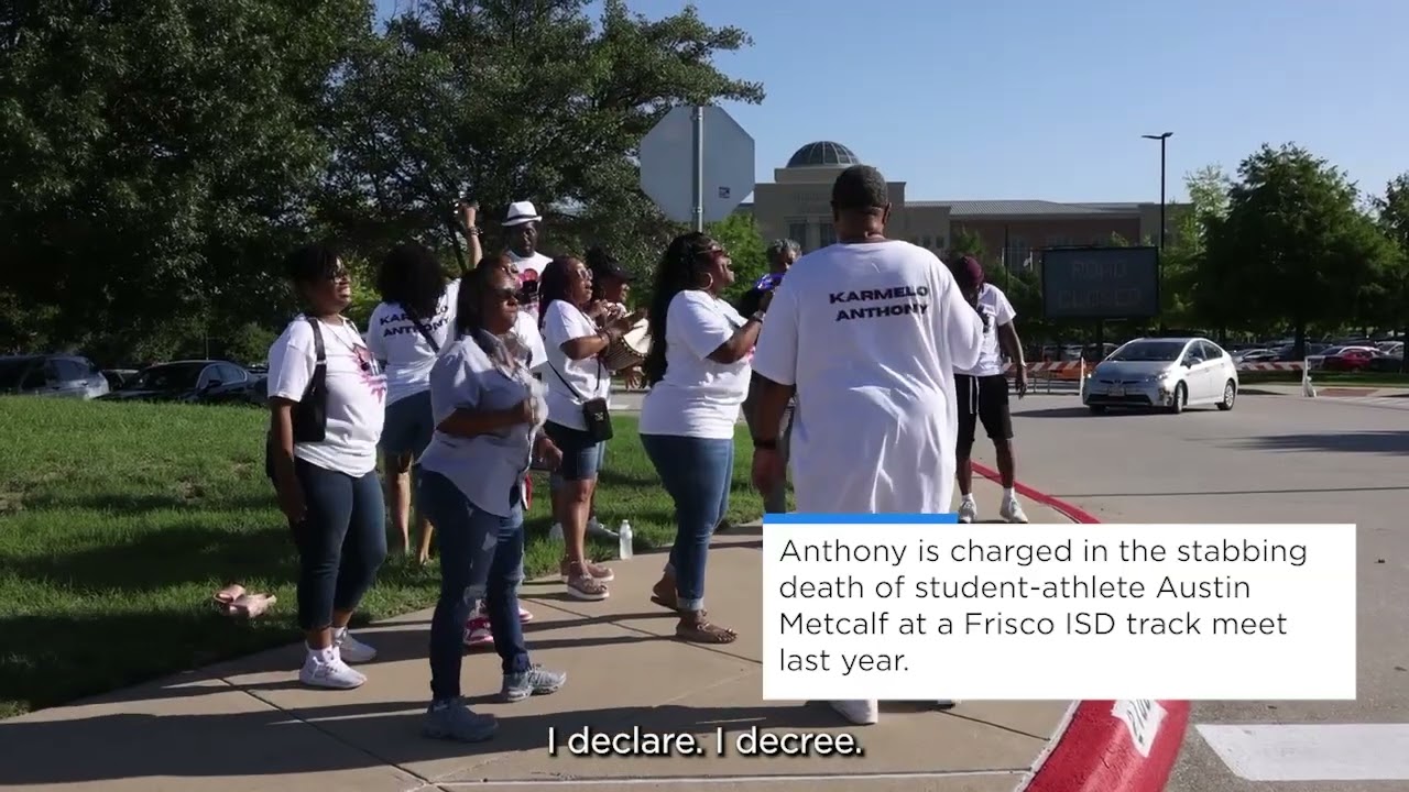 Demonstrators gather outside of Karmelo Anthony trial in McKinney